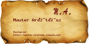 Mauter Arétász névjegykártya